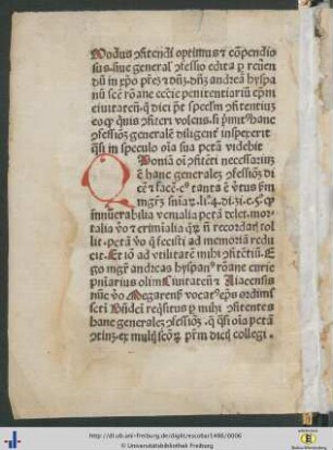 Modus confitendi optimus et compendiosus.