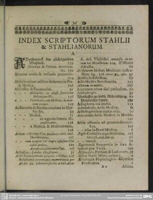 Index Scriprorum Stahlii & Stahlianorum