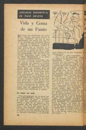 Vida y coma de un punto : Andanzas deportivas de Paco Lifatto