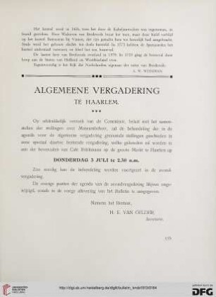 Algemeene vergadering te Haarlem