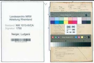 Entnazifizierung Ludgera Nerger , geb. 26.03.1896 ()