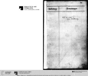 Nro. II. 1–2390 in neuem Zettelkatalog