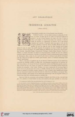 2: Art dramatique - Frédérick Lemaitre, [1]