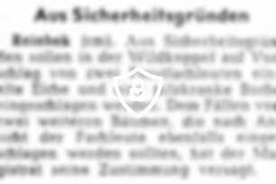 Aus Sicherheitsgründen