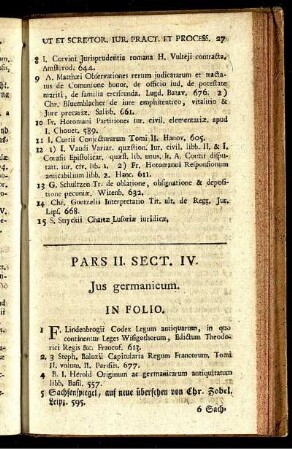 Sectio IV. Jus germanicum.
