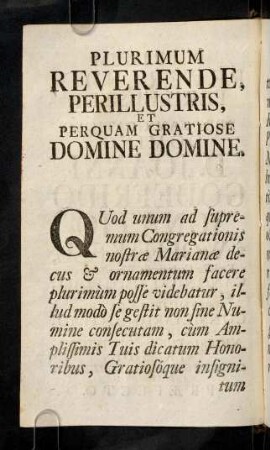 2v-7v, Plurimum Reverende, Perillustris, Et Perquam Gratiose Domine Domine; Caeterisque ...