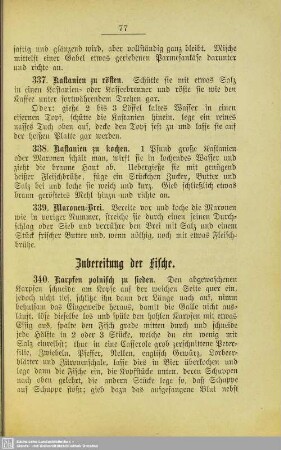 Zubereitung der Fische