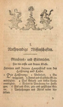I. Nothwendige Wissenschaften.
