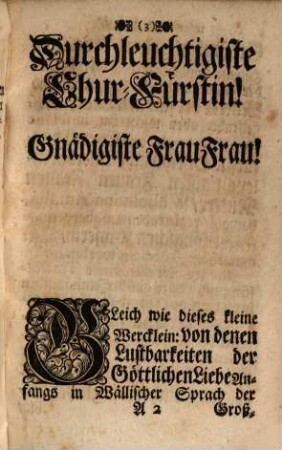 Lustbarkeiten Der Göttlichen Liebe, Oder: Daß es lustbar sey Gott lieben