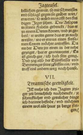 VII. Tyrannische grewligkeit.
