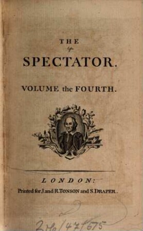 The spectator. 4 = Nr. 252 - 321 = 19.12.1711 - 8.3.1712