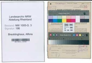 Entnazifizierung Alfons Brecklinghaus , geb. 01.11.1919 (Buchhalter)