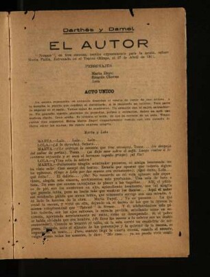 Acto único