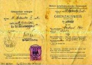 Ausweis für den Grenzverkehr zwischen Deutschland und der CSR
