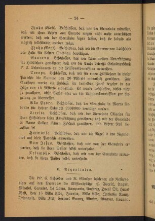 24-25, B. Missionsbericht Argentinien