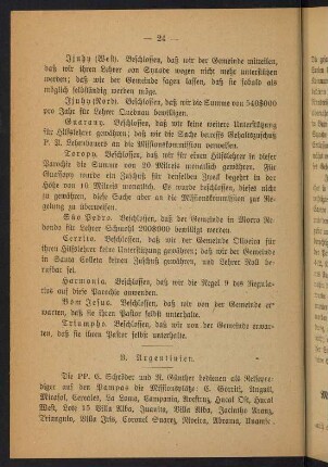 24-25, B. Missionsbericht Argentinien