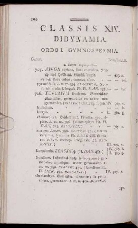 Classis XIV. Didynamia.