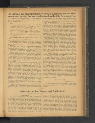 Ein Antrag der Handelskammer für Süd-kamerun an das Gouverntment bezügl. der gegenwärtigen Zustände in Neu-Kamerun.