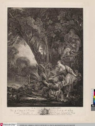 LA CHASSE; [Mädchen beim Vogelfang]