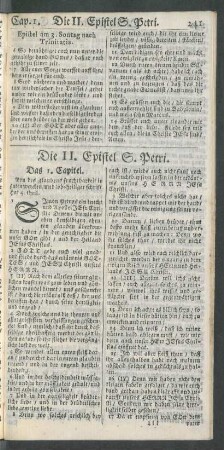 Die II. Epistel S. Petri.