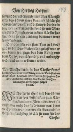Wie Weckholterin in das Closter kame/ darinnen Florentina unnd Merg waren/ ...