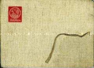 Skizzenbuch mit 19 bemalten Seiten, Bleistift-, Buntstift- und Tuschezeichnungen (u.a. zu Märchen)
