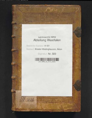 Lagerbuch des Klosters Wedinghausen (früher Msc. VII 5716).