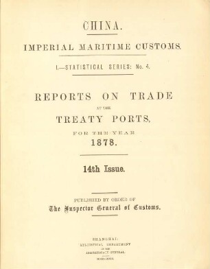 14.1878: Imperial Maritime Customs