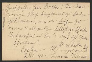 Brief an B. Schott's Söhne : 24.01.1900