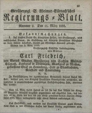 Nr. 2 : 11. März 1835