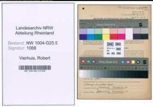Entnazifizierung Robert Vierhuis , geb. 05.01.1899 (Baecker)
