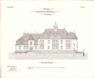 ohne Verfasserangabe; Annaberg / Chemnitz (Sachsen); Justizbeamten - Wohnhaus, Neubau - Südostseite (Ansicht)