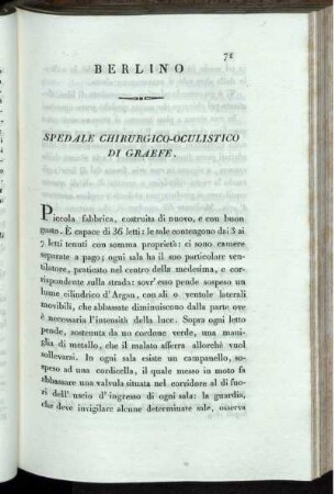 Spedale Chirurgico-oculistico di Graefe a Berlino