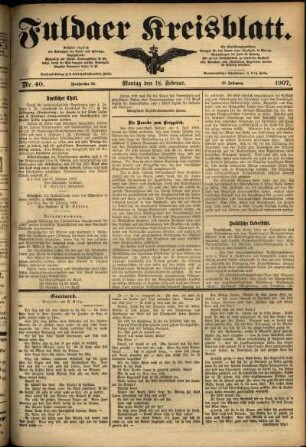 Ausgabe vom Montag, den 18. Februar 1907.