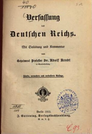 Verfassung des Deutschen Reichs