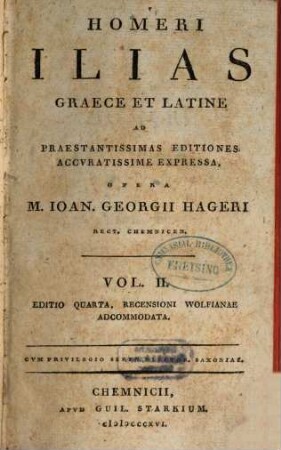 Homeri Ilias : Graece et Latine. 2