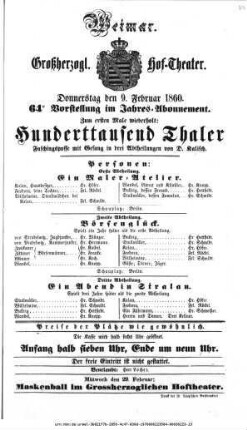 Hunderttausend Thaler