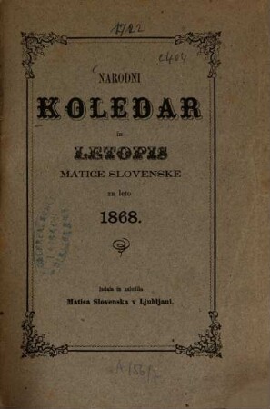 Národni koledar. 1868 (1867/68)