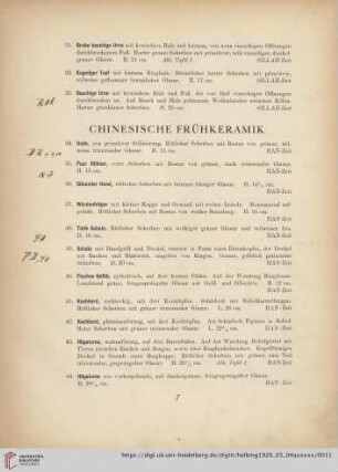 Chinesische Keramik (Nr. 34-132)