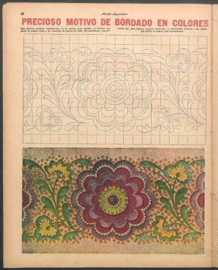 Precioso motivo de bordado en colores [ Motivo de bordado]