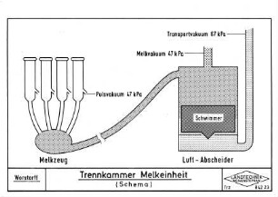 Trennkammer Melkeinheit