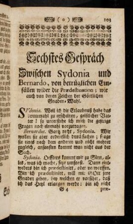 103-125, Sechtes Gespräch.