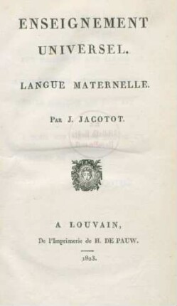 Enseignement Universel : Langue maternelle