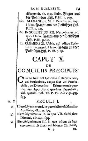Caput X. De Conciliis Præcipuis.
