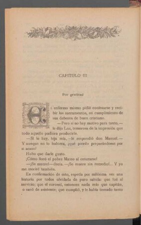 Capítulo III - Por gratitud