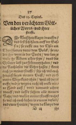 Das 21. Capitel. - Das 30. Capitel.
