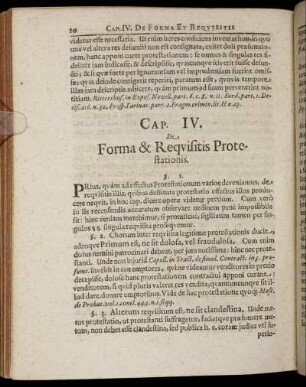 Cap. IV. De Forma & Requisitis Protestations.