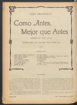 Como antes, mejor que antes : Comédia en tres actos