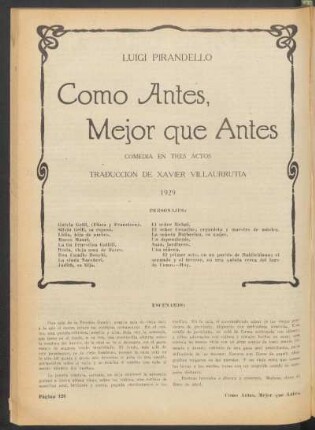 Como antes, mejor que antes : Comédia en tres actos