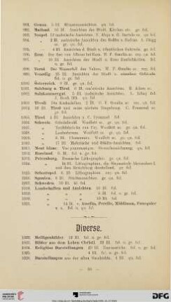 Diverse (Nr. 1022 - 1091)